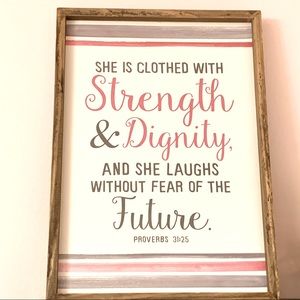 Wall Art: Girls Room: Wooden Frame